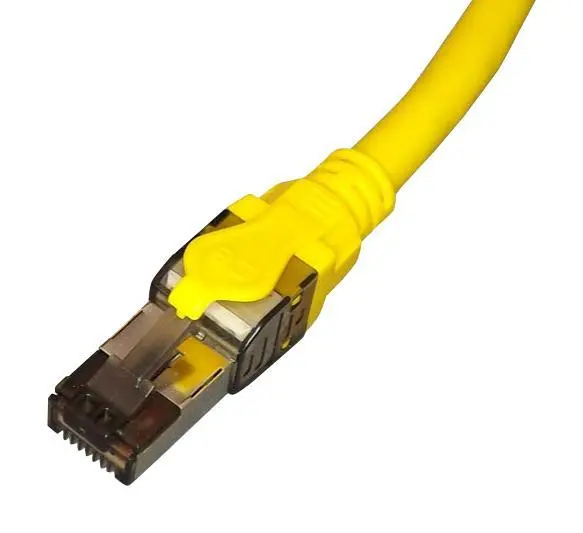 TUK Cat8 STP Ethernetový propojovací kabel, stíněný, 1m žlutý