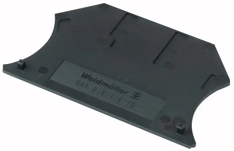 WEIDMULLER Placa de extremo WAP 2.5-10, Negro