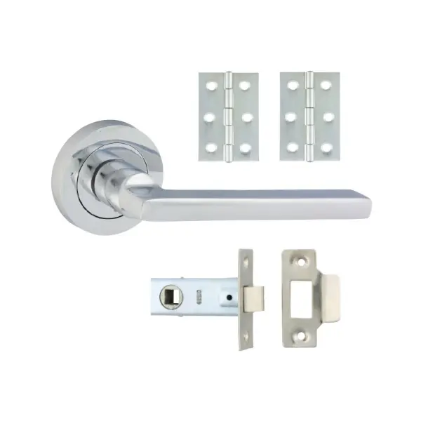 Timco Radmore Lever On Rose Door Pack - Polished Chrome