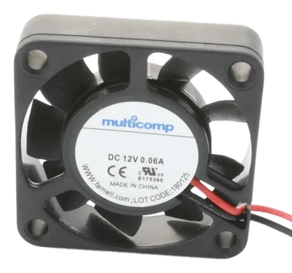 Multicomp Pro DC Axial Fan 12V, Sleeve Bearing, 50mm, 10.43CFM
