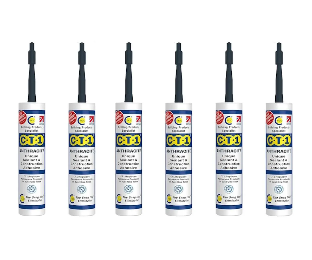 CT1 Σιλικόνη & Κολλητική Ουσία Anthracite (RAL 7016) - Συσκευασία 6 τεμαχίων
