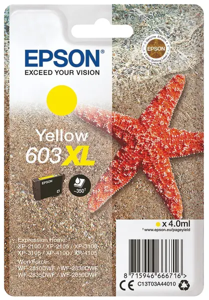 Epson 603XL High Capacity Original Ink Cartridge Yellow