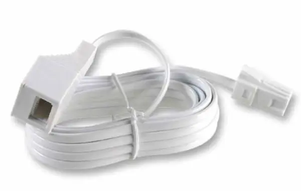 Câble téléphonique PRO SIGNAL BT431A prise à socle, 10m, blanc