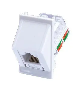 TUK 각도형 Cat6 UTP 모듈, 25×38mm, 화이트