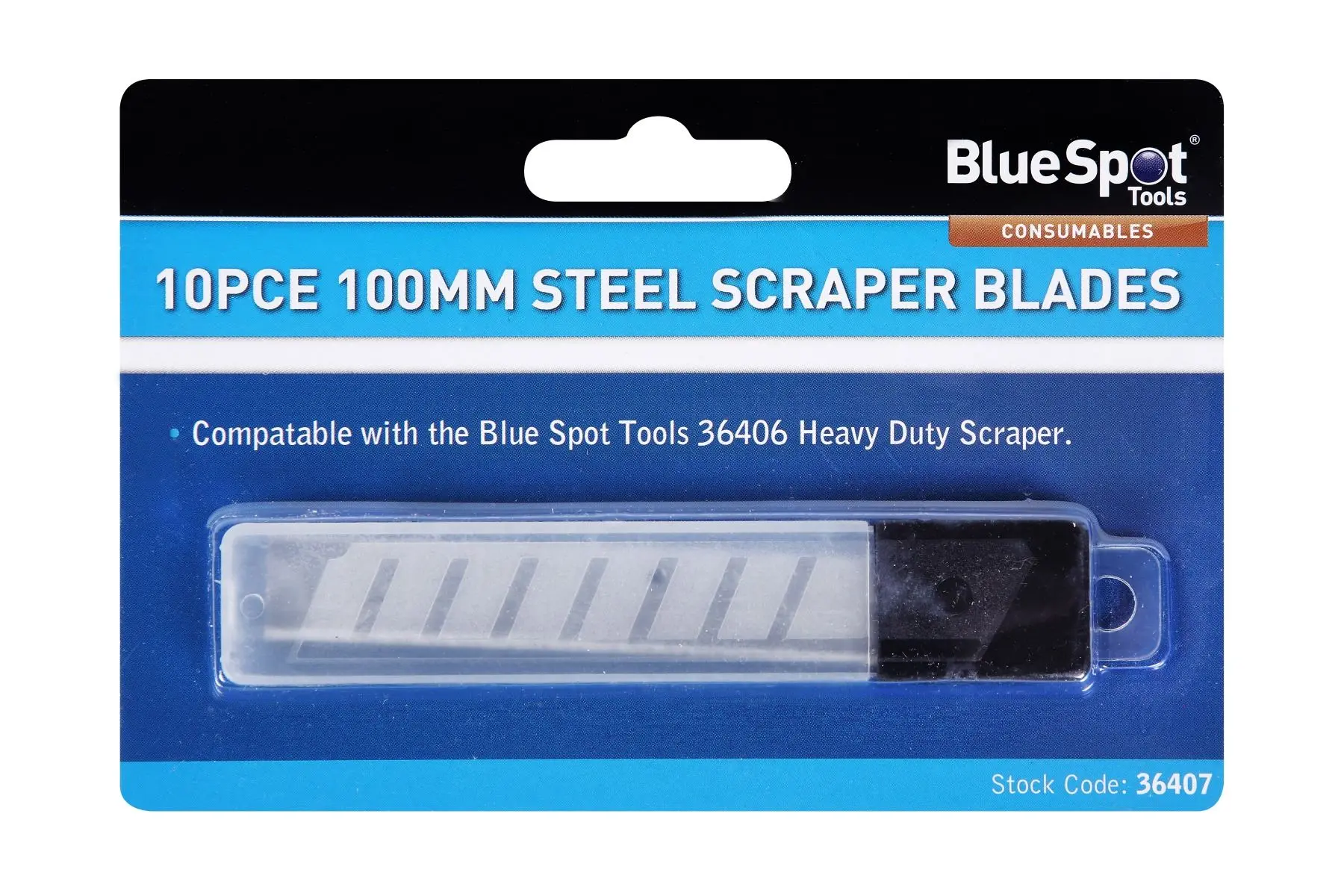 Blue Spot Tools Lame Raschietto Heavy Duty da 100mm, 10 Pezzi
