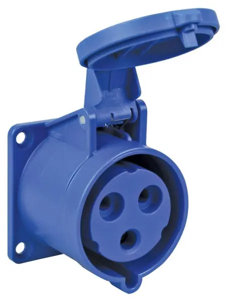 PCE Presa CEE da pannello 32A 230V, 2P+E, Blu, IP44