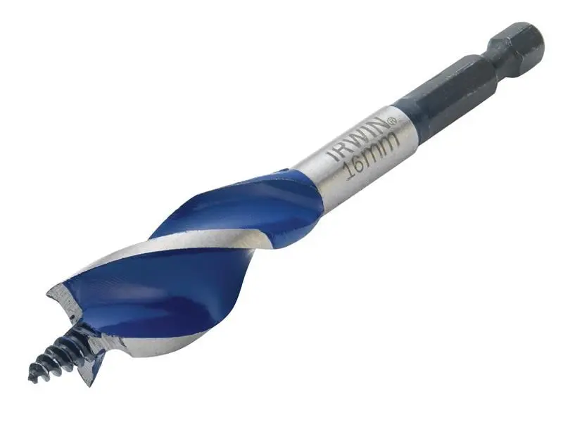 IRWIN Blue Groove 6X Stubby Wood Bit, 16 x 100mm