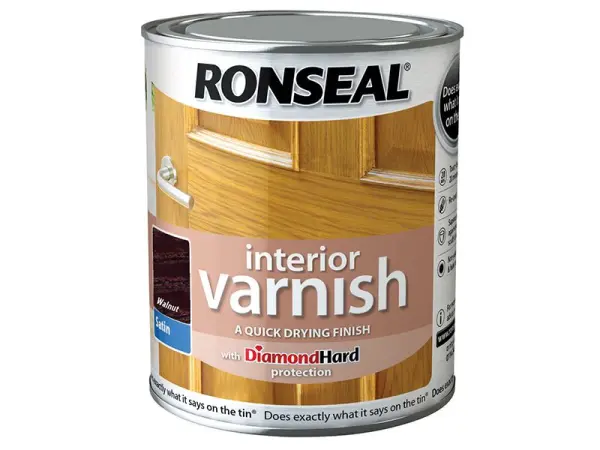 Ronseal Snel Drogende Satijn Walnoot Binnenvernis, 250ml