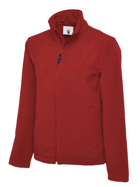 Uneek Classic Full Zip Soft Shell Jacket - Rood, Maat 2XL
