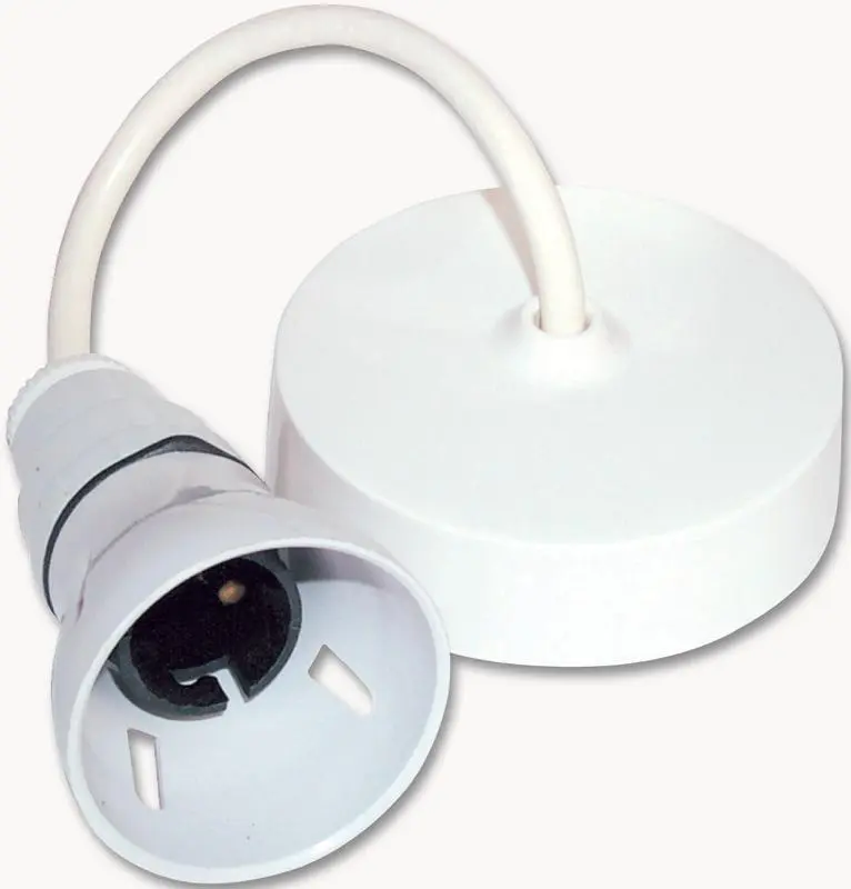 CLICK White 6-inch TRS Ceiling Pendant Lamp Holder