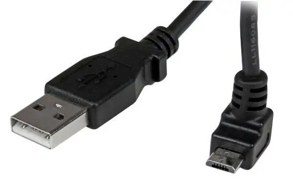STARTECH USB 2.0 A k Micro B kabel s úhlovým konektorem, černý, 1m