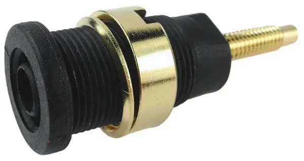 CLIFF Prise banane à panneau 4 mm, Noir, 32A, 1000V