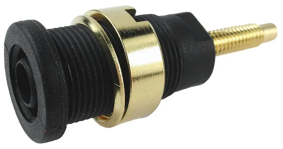 CLIFF Enchufe de Panel Banana 4mm, Negro, 32A, 1000V