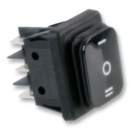 EVEREL B4 Series Rocker Switch, Centre-Off, IP65, Black