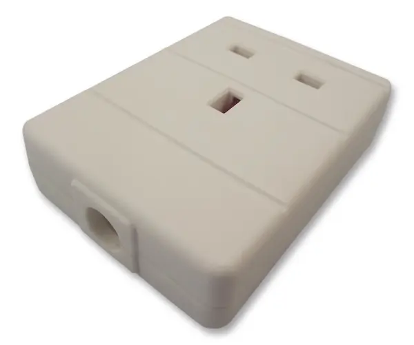 PRO ELEC Economy Trailing Socket, 13A UK Single Outlet