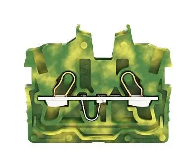 WAGO TOPJOB S 2050-32x 2-Way Miniature Ground Through Terminal Block, Green
