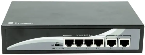 DYNAMODE 4-Poorts 10/100Mbps PoE Desktop Switch
