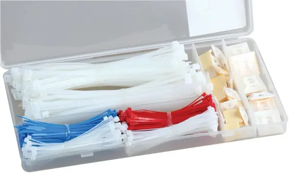 PRO POWER Cable Tie & Mount Kit - 450 Ties, 40 Mounts