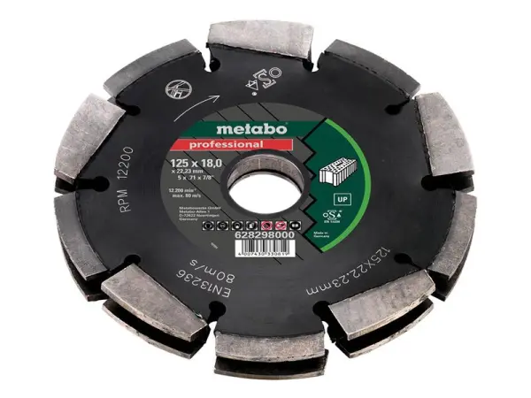 Metabo UP 專業牆身開槽刀片 125 x 18 x 22.23毫米 雙排