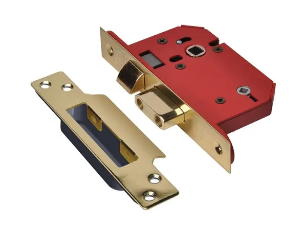 UNION StrongBOLT 22WCS 浴室門鎖 拋光黃銅 81毫米 