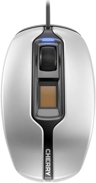 CHERRY MC 4900 指紋識別有線滑鼠 銀/黑
