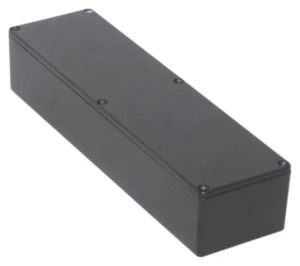 HAMMOND IP54 Black Die Cast Aluminium Enclosure 254x70x49.5mm