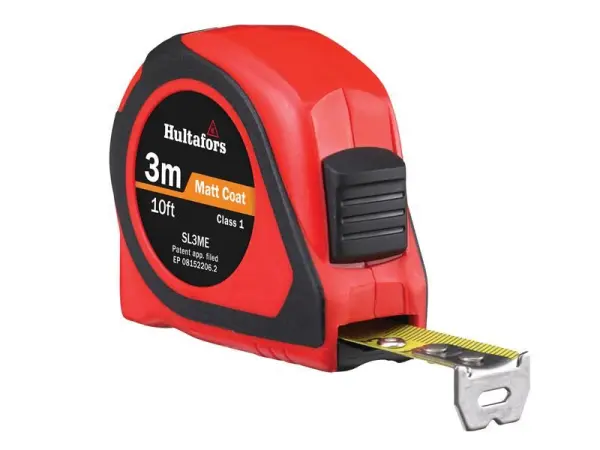 Hultafors SL3ME Short Steel Tape, 3m/10ft, 16mm Width