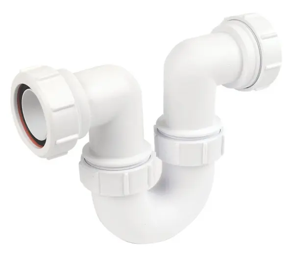 McAlpine Running P Trap White 40mm
