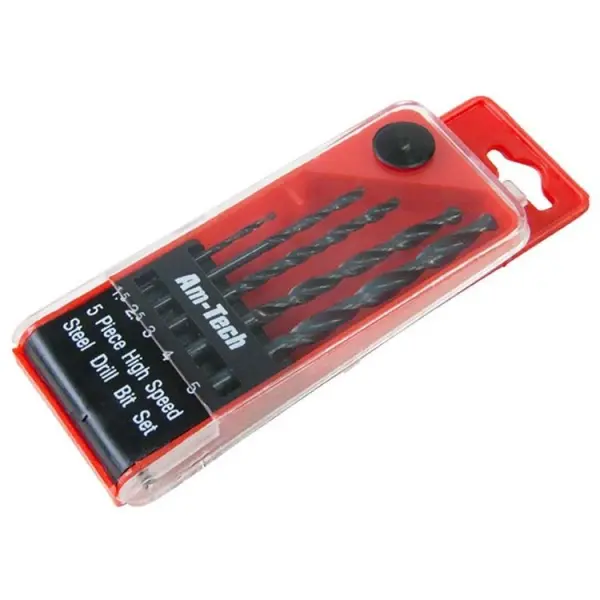 Amtech High Speed Drill Set, 5 Piece