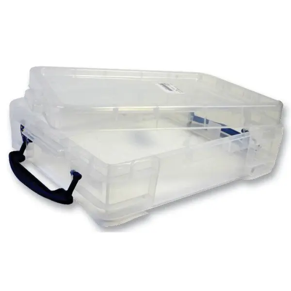 REALLY USEFUL 11L Clear Storage Box with Lid - 456mm x 356mm x 120mm