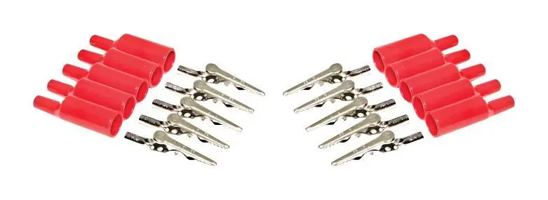 MUELLER ELECTRIC - Klip Buaya & Penebat, 10A, Merah, Pek 10