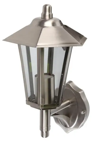 PRO ELEC Stainless Steel Lantern Wall Light, E27, IP44