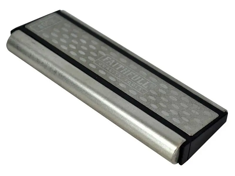 Pierre à aiguiser diamantée incurvée Faithfull, 103mm, grain 400/600