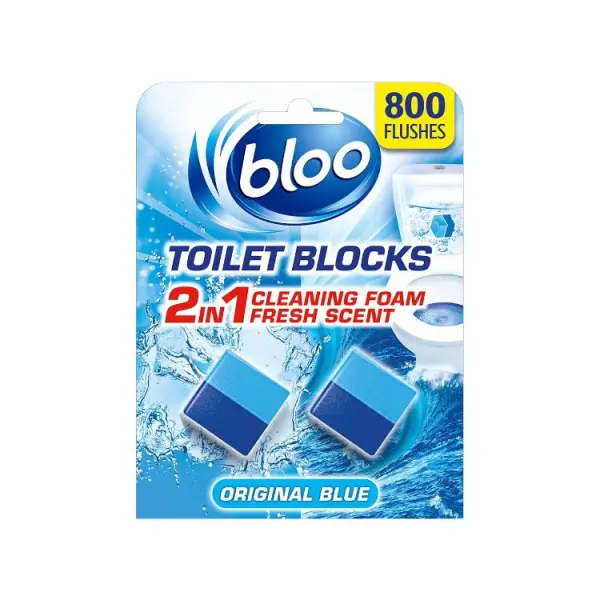 Bloo In Cistern Toilet Blocks Original Blue, 2 x 50 g