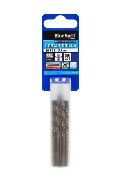 Blue Spot Tools - Set Gerudi Kobalt 10 Keping (3.2mm)