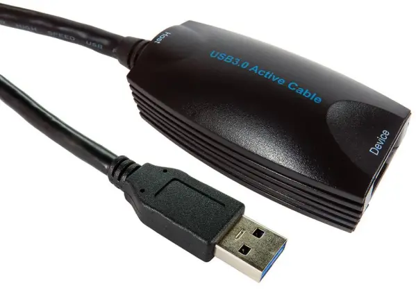 NEWLINK - Cábla Sínte USB 3.0 A Fireann go Baininscneach Gníomhach, 5m Dubh