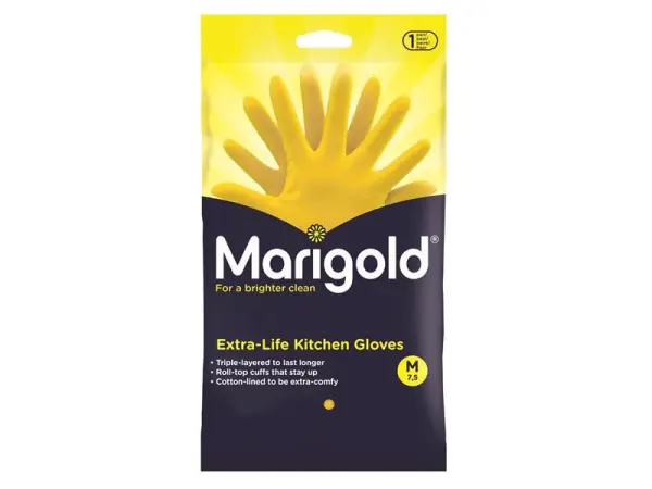 Gants en caoutchouc de cuisine extra-durables Marigold - Taille moyenne (1 païr
