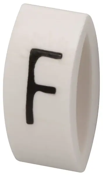 Multicomp Pro Tie-On Cable Marker F, Black/White, Pack of 100