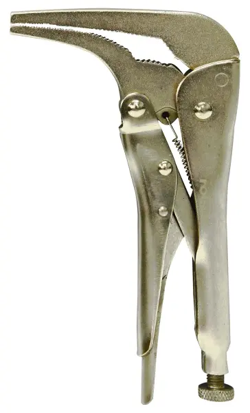 Rolson 180mm Bent Nose Offset Locking Pliers, Chrome Vanadium, 70mm Jaw Opening
