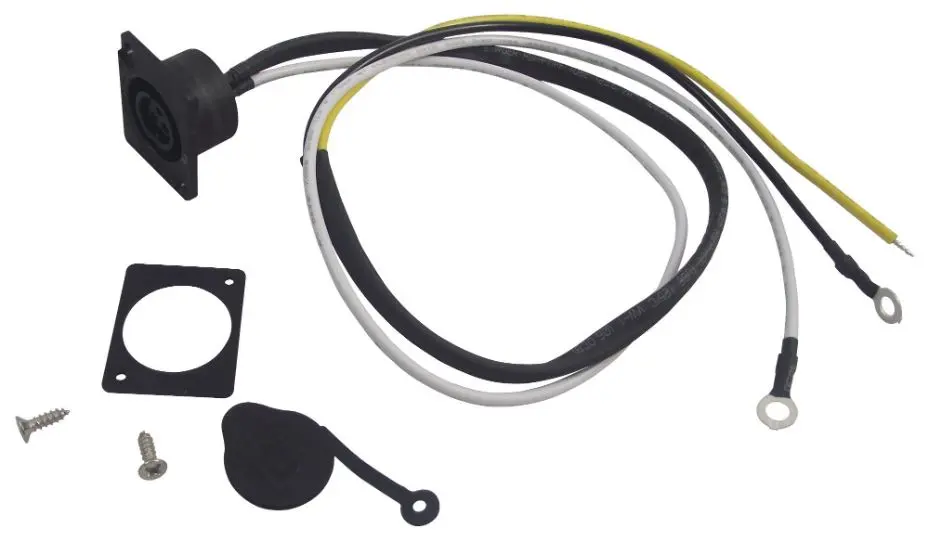 Multicomp 3-Way 10A Square Panel Socket, IP55, Gold Contacts