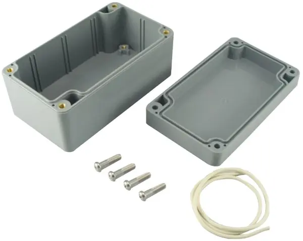 HITALTECH IP65 ABS-behuizing, 115x65x55mm, Grijs