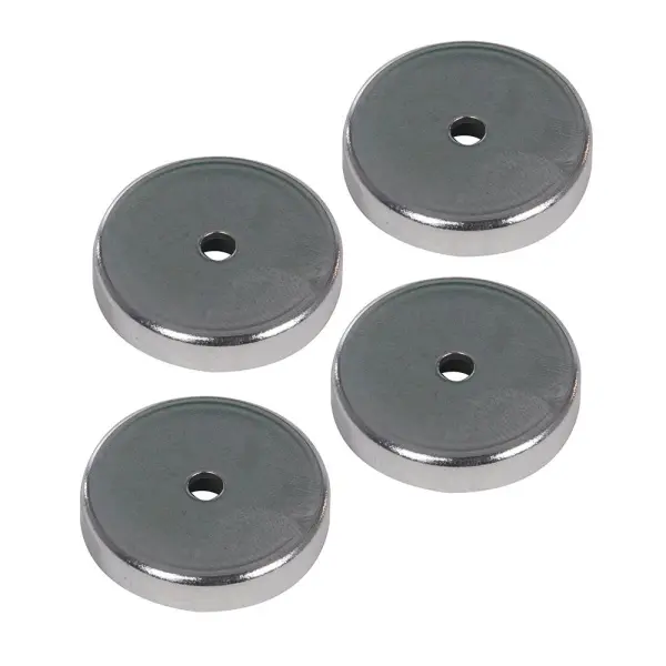 Silverline - Lot de 4 aimants en ferrite, Force d'adhérence 7,2kg