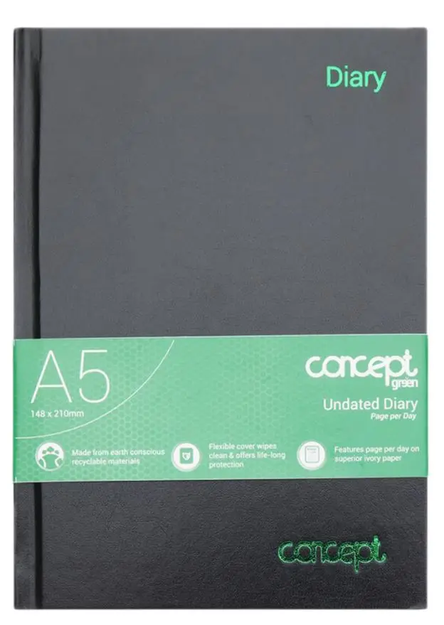 Premier Stationery Concept Green - Ημερολόγιο A5 Χωρίς Ημερομηνίες