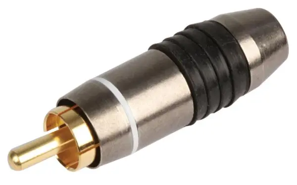 PRO SIGNAL Conector RCA Phono, Chapado en Oro, Negro/Blanco