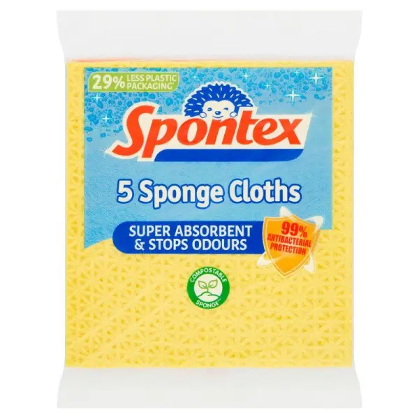 Spontex Sponge Cloth 5 Pack