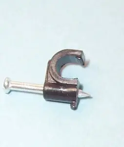 Pro Power Clips Redondos para Cabos 5mm, Preto, Pack de 100