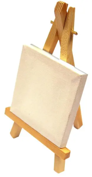 MAJOR BRUSHES Lienzo Mini con Caballete, 7,5x7,5 cm