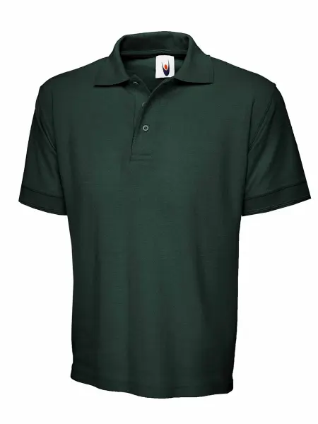 Polo unisexe en coton Uneek - Vert bouteille, XL