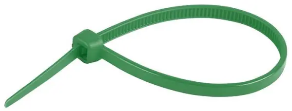Concordia Technologies Nylon Cable Ties 100mm x 2.5mm, Green, Pack of 100