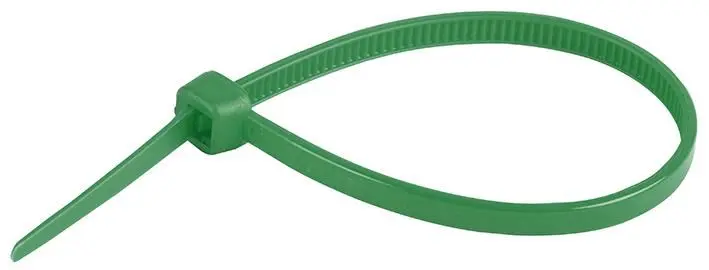 Concordia Technologies Nylon Cable Ties 100mm x 2.5mm, Green, Pack of 100